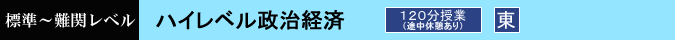 政治経済　120分　設置校舎：東京本校・池袋校・吉祥寺校
