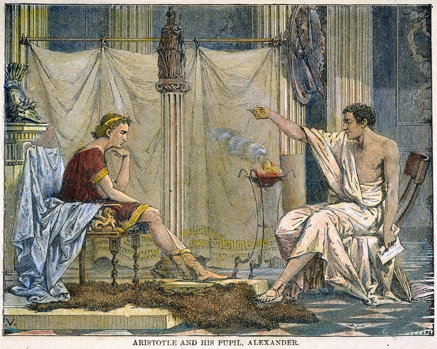 アリストテレスの講義を受けるアレクサンドロス