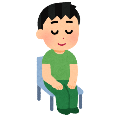 静かに座って自分の呼吸を1~10まで数える