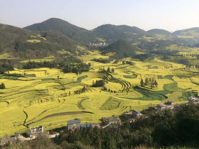 雲南省の田舎の風景