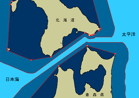 津軽海峡の公海範囲