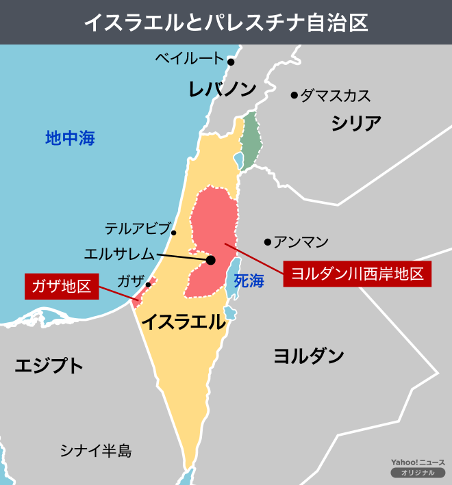 イスラエルとパレスチナ自治区